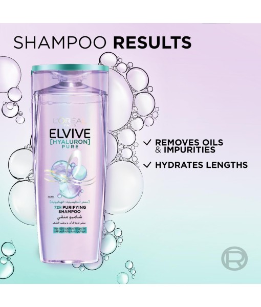 l`oreal elvive hyaluron pure 72h purifying shampoo 200ml